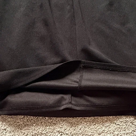 Black Sleeveless Dress with Vegan Leather Belt - Picture 4 of 4